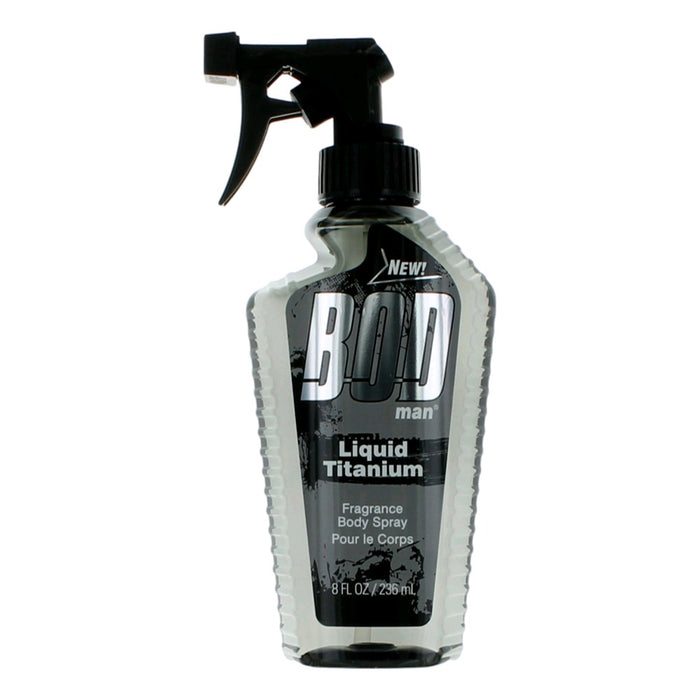 Bod Man Liquid Titanium by Parfums De Coeur, 8oz Fragrance Body Spray for Men