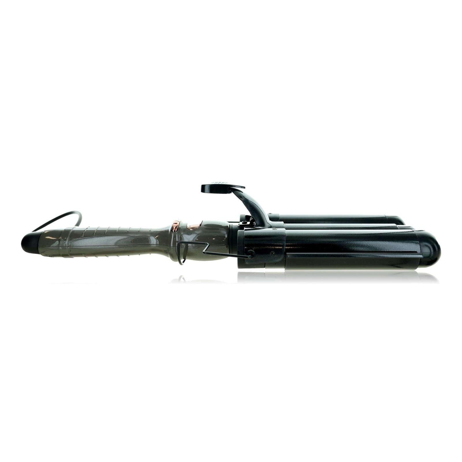Almost Famous Triple Barrel Clip Curling System by Almost Famous, Charcoal Gray